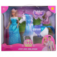 Puppe Lucy als Prinzessin mit Einhorn