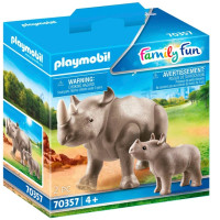 Nashorn mit Baby