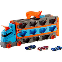 Hot Wheels, Rennbahn und Transporter 2in1