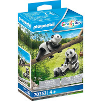 2 Pandas mit Baby