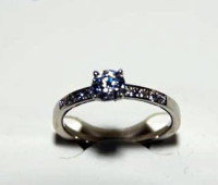 Brillant Ring 585 Weißgold 0,290ct W/si
