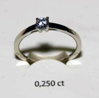 Brillant Ring 585 Weißgold, 0,250ct W/si