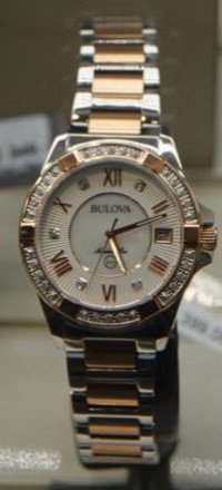 BULOVA Damenuhr Bicolor