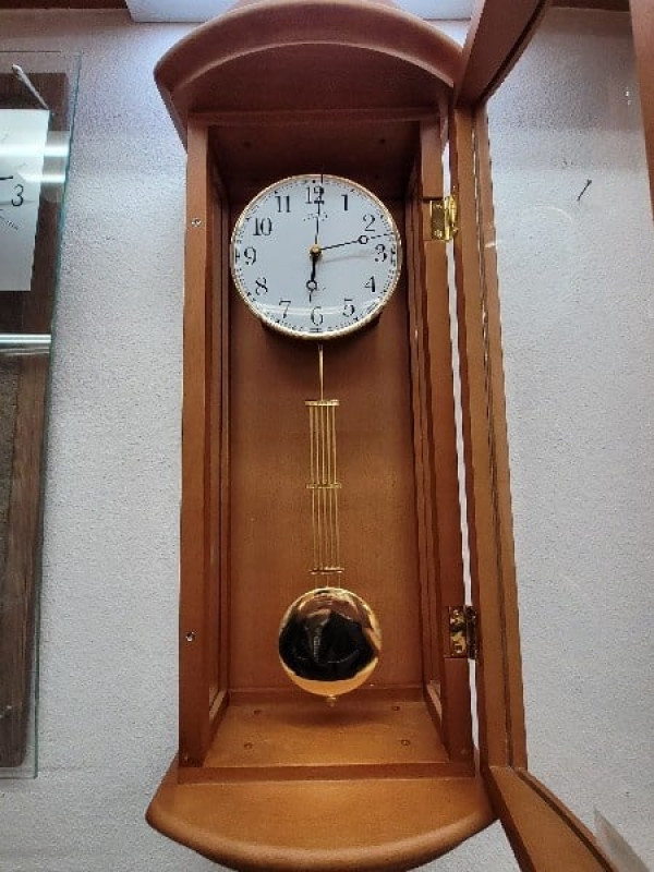 Wanduhr JVD Pendeluhr, Westminster Schlagwerk, Quarz   Echtholz