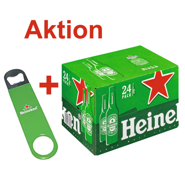 Heineken 0,33 lt EW x 24 Fl + 1 Heineken Speedopener Gratis