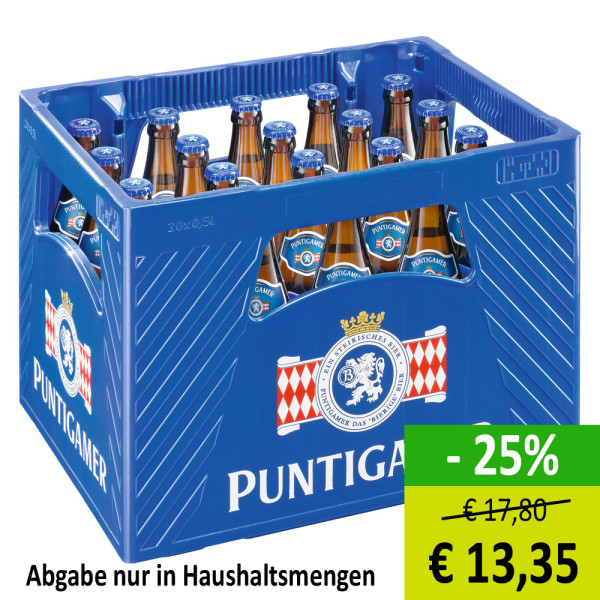 Puntigamer Märzen 0,5 lt x 20 Fl (25% Aktion)