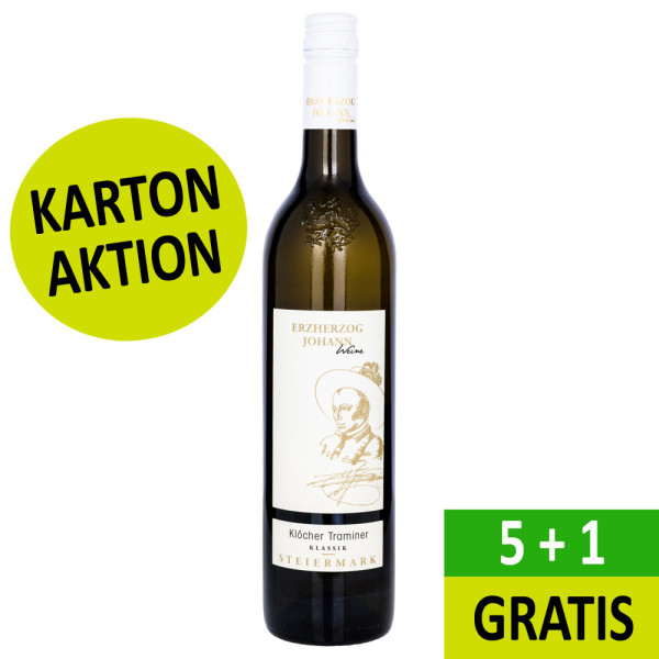 EHJ Klöcher Traminer DAC 0,75 lt x 6 Flaschen (Aktion 5+1)